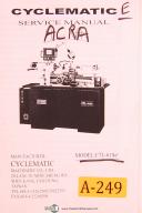 Cyclematic-Cyclematic Acra, CTL-618EM CTL-618EVS, Lathe Operating Manual & Parts List-CTL-618EM-CTL-618EVS-01